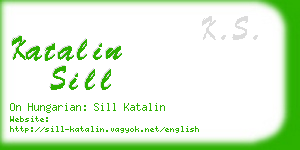 katalin sill business card